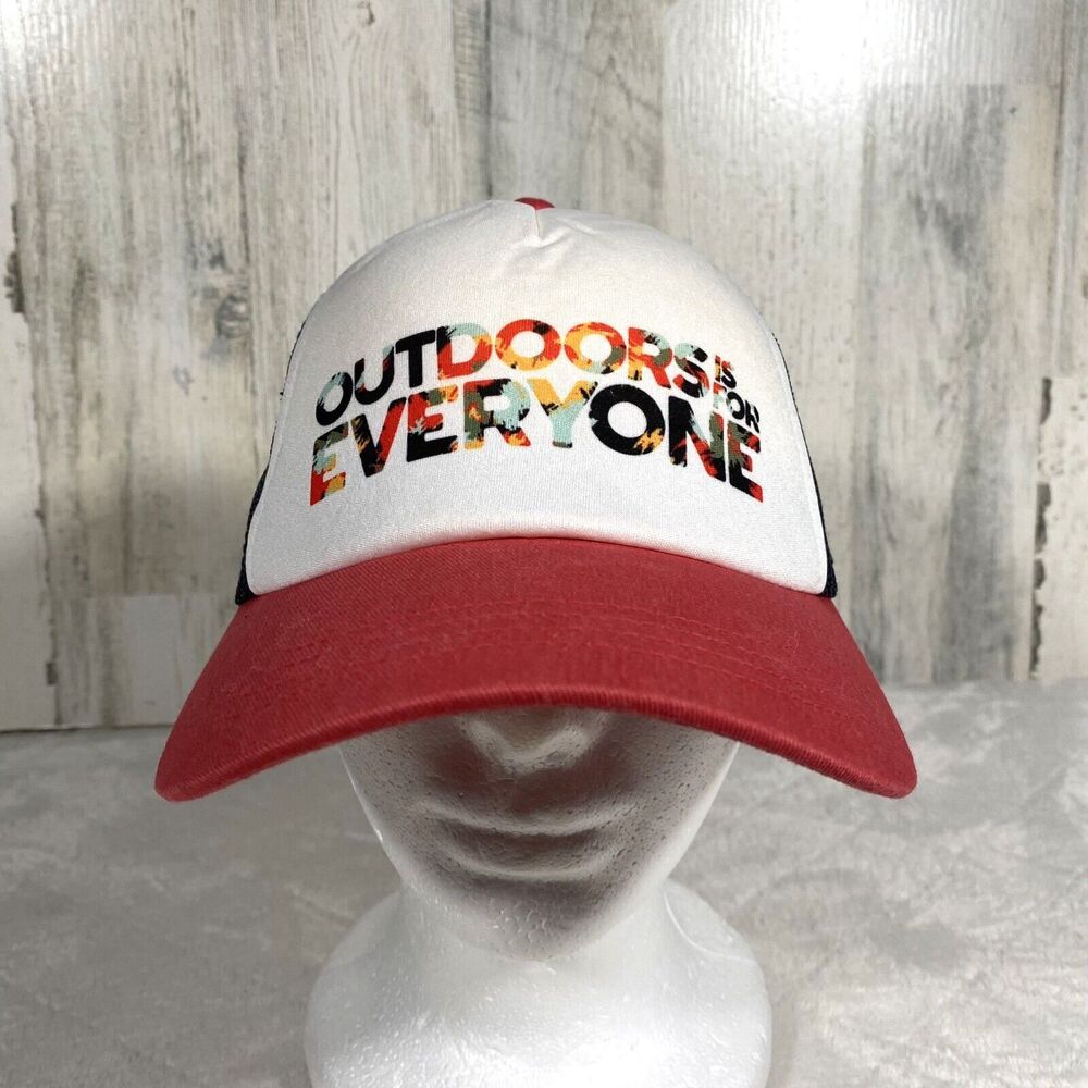 Columbia Trucker Hat Adjustable Mesh Snapback Blue Red Outdoors Is For Everyone